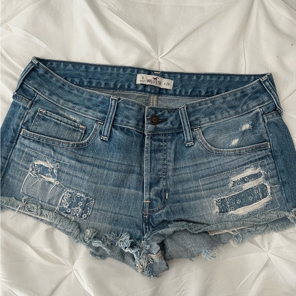 Hollister Women's Distressed Blue Jean Shorts